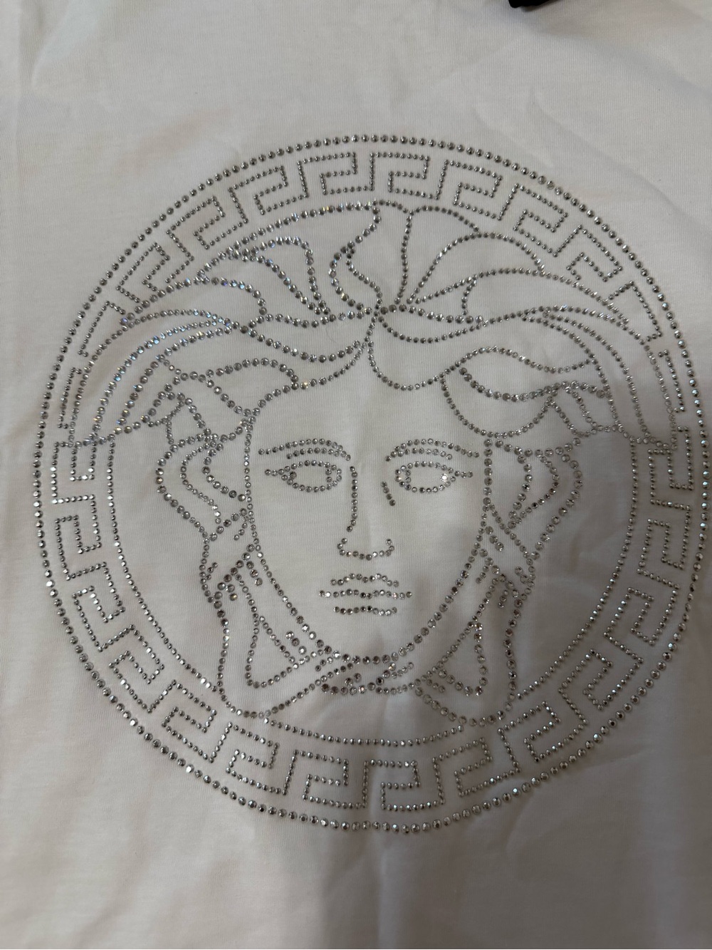 NWT Versace White Crystal Medusa Logo T-Shirt Sz 38 - Picture 3 of 6